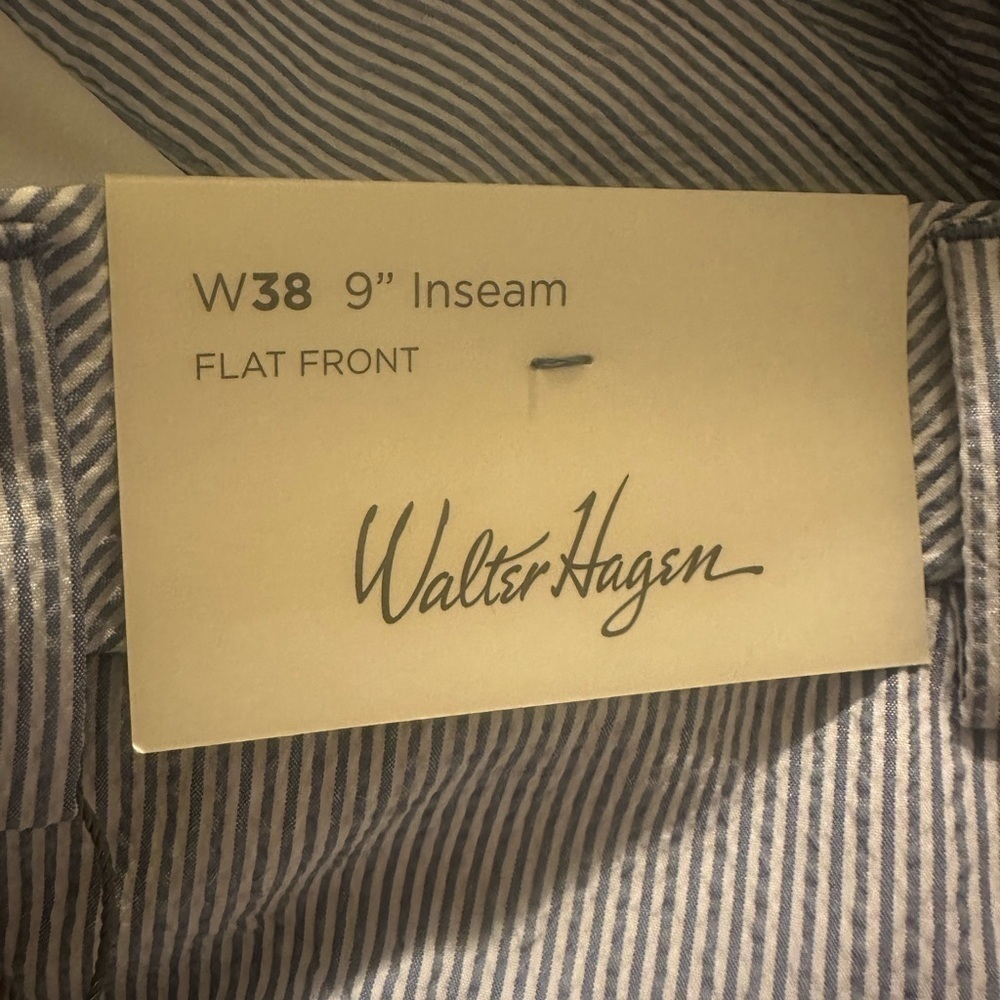 New Walter Hagen Men's Clubhouse Seersucker Golf Shorts 9” inseam chino stripes - Picture 7 of 10